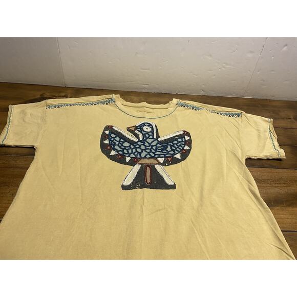 Double D Ranch Shirt Womens Large Southwest Eagle Embroidered T-Shirt - Picture 3 of 13
